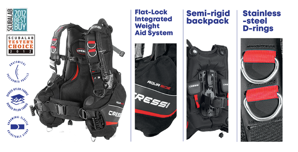 CRESSI GEAR GUIDE BUOYANCY COMPENSATORS (BCDS) Aquaride