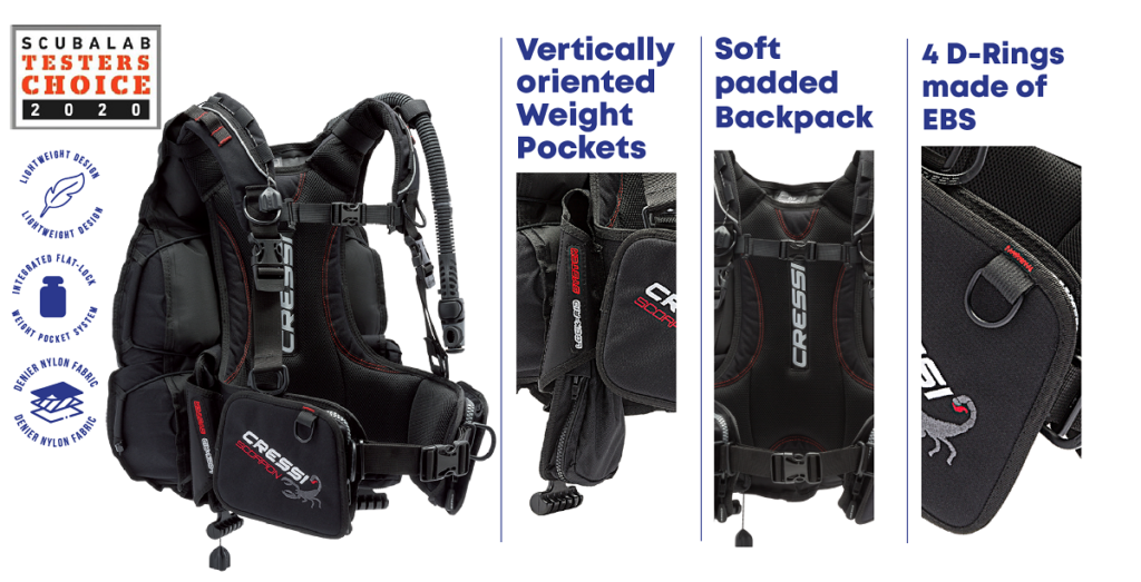 Scorpion CRESSI GEAR GUIDE BUOYANCY COMPENSATORS (BCDS)