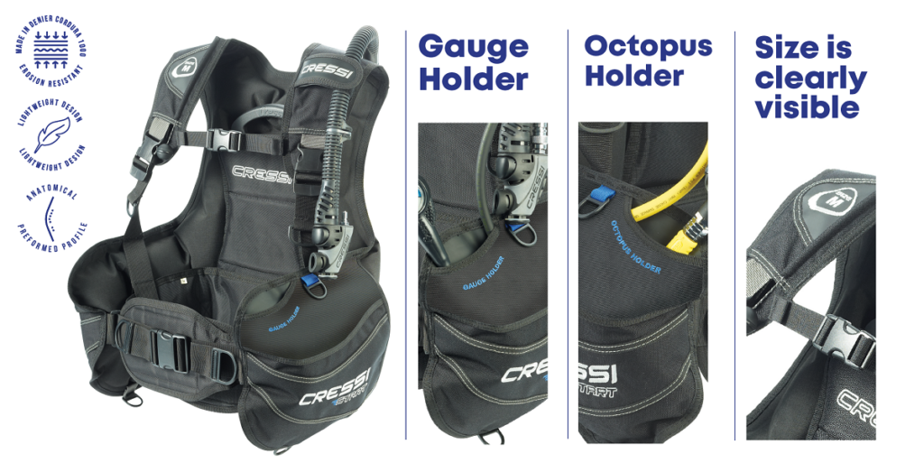 Start CRESSI GEAR GUIDE BUOYANCY COMPENSATORS (BCDS)