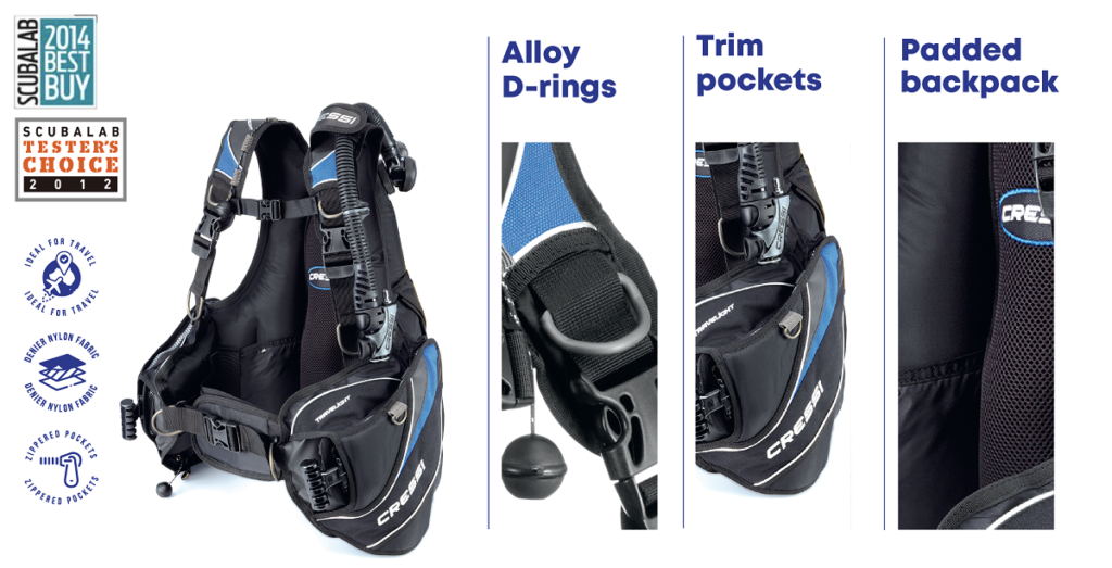 CRESSI GEAR GUIDE BUOYANCY COMPENSATORS (BCDS) Travelight